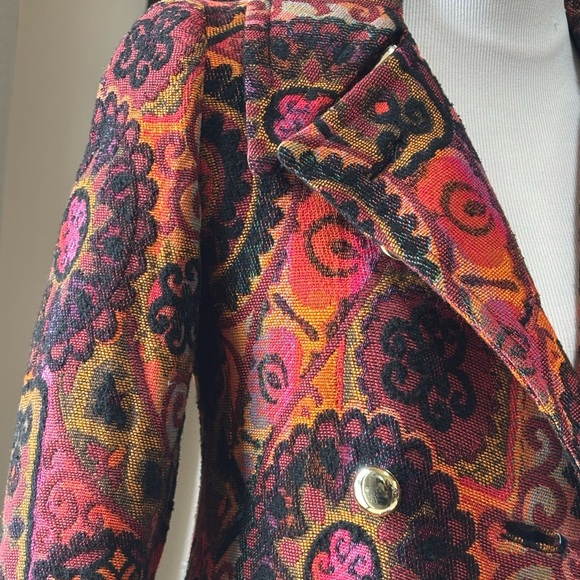 Saks Fifth Avenue Vintage Paisley Brocade Opera Coat ✨💃🧥 - Picture 4 of 11